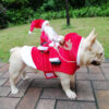 1018586401402.jpg Dog Christmas Clothes Santa Claus Riding Deer