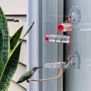 1619407627179.jpg Garden Bird Feeder Supplies Hummingbird Feeder Drinker Suction Cup Easy To Clean Deck Garden Decor Bird Feeders for Wild Birds