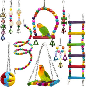 1619860792276.jpg Parrot Combination Toy 10-Piece Set Wooden Bead Rotating Ladder Swing Stand Wooden Ladder Sepak Takraw Chewing Toy