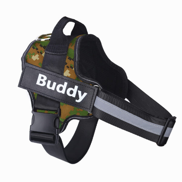 2839636075537.jpg Personalized Dog Harness NO PULL Reflective Breathable Adjustable Pet Harness Vest For Small Large Dog Custom Patch Pet Supplies