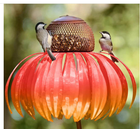 32053818-8f33-43e3-a0a2-a7f2a89f214e.jpg Garden Petal Shape Bird Feeder