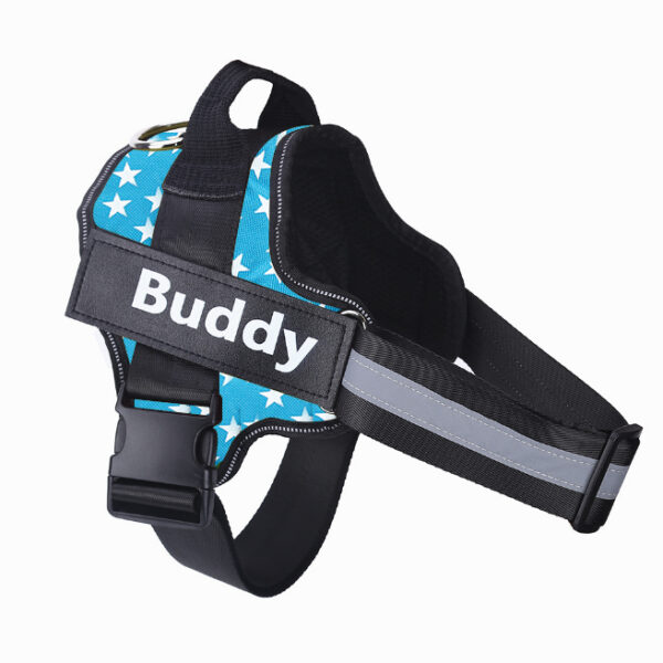 389574640892.jpg Personalized Dog Harness NO PULL Reflective Breathable Adjustable Pet Harness Vest For Small Large Dog Custom Patch Pet Supplies